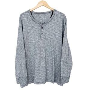 Untuckit Gray Henley Long Sleeve Shirt Sz XXL